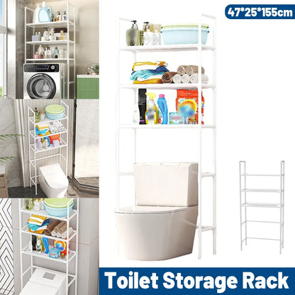 1-Piece Over-Toilet Storage Rack, White