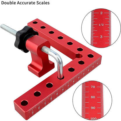 Right Angle Ruler Woodworking Clamp L Type Scribe Positioning Holder Tool