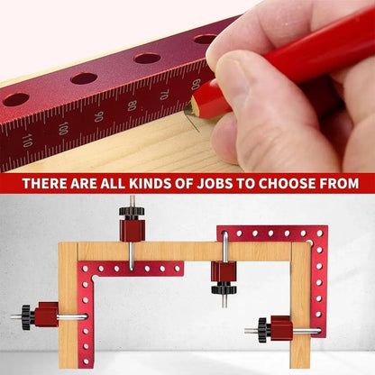 Right Angle Ruler Woodworking Clamp L Type Scribe Positioning Holder Tool