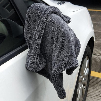 1-Piece 90 x 60 cm Twisted-Weave Car Drying Towel, Grey