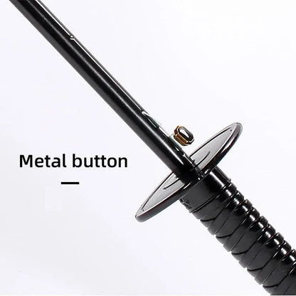 1-Piece Black 24-Rib Sword-Handle Straight Umbrella