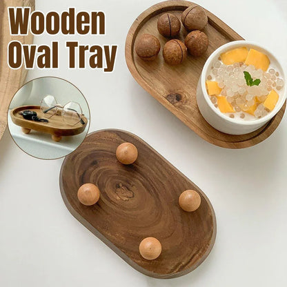 1-Piece Brown Oval Raised Tray
