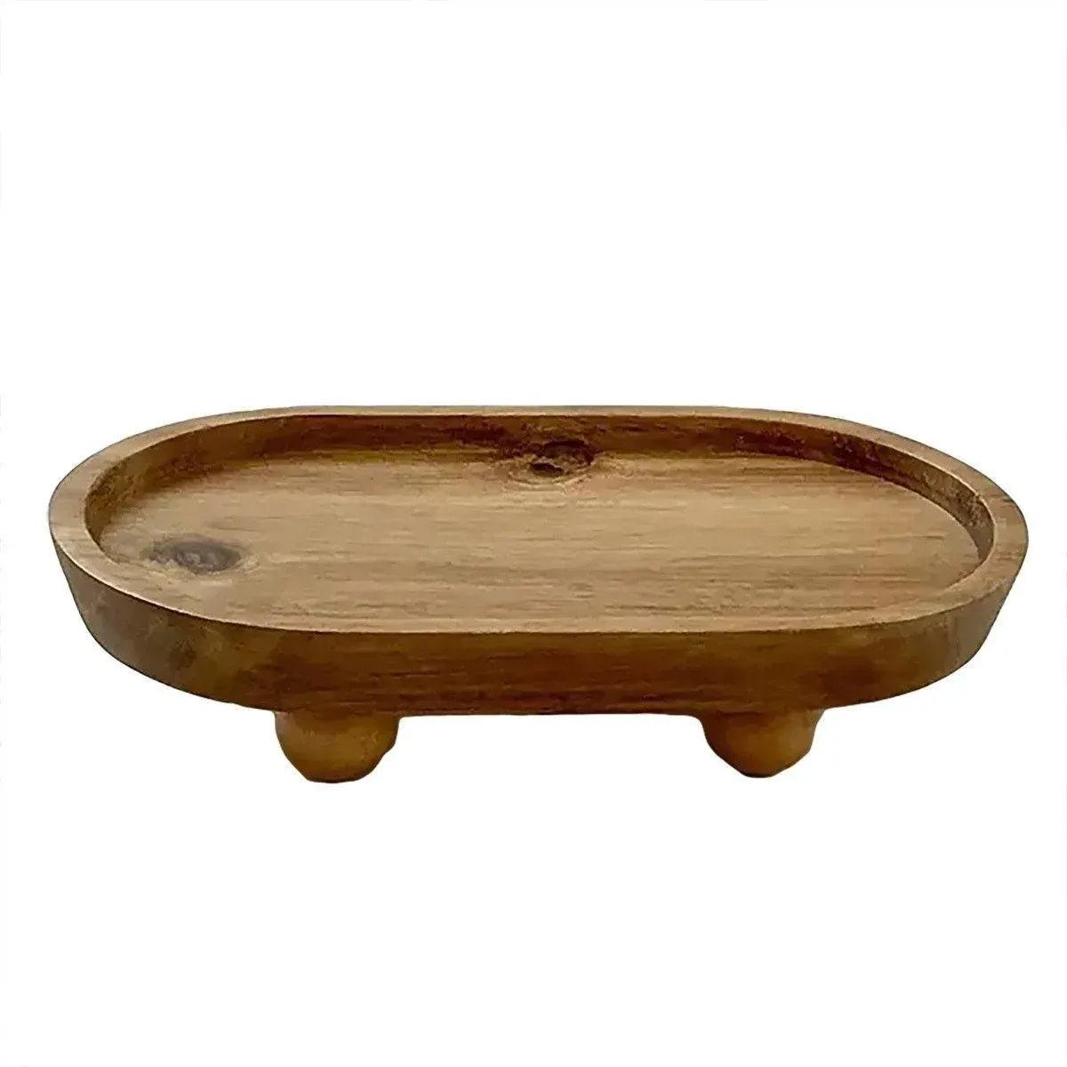 1-Piece Brown Oval Raised Tray
