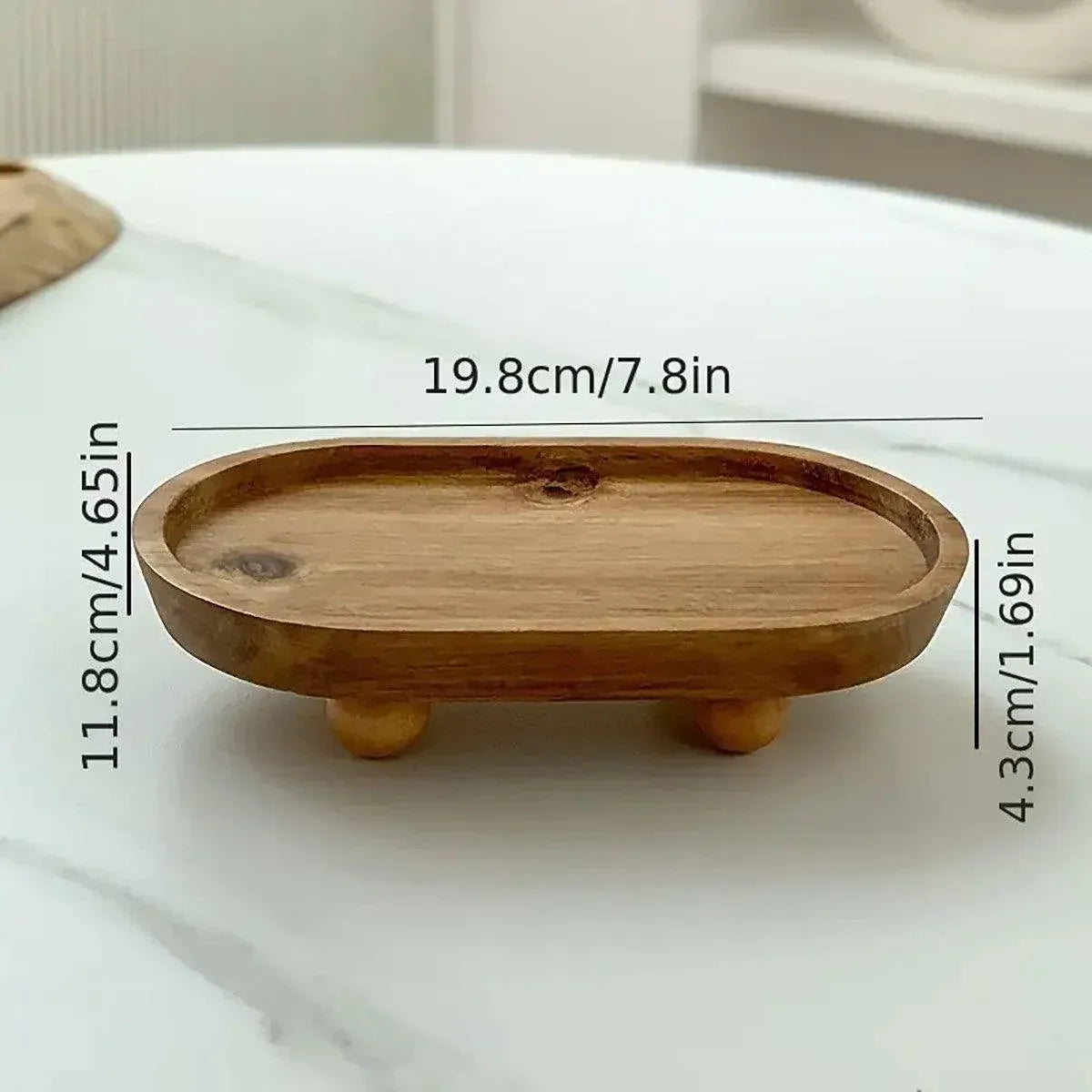 1-Piece Brown Oval Raised Tray