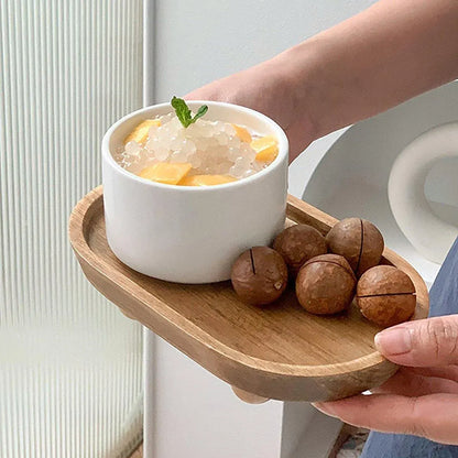 1-Piece Brown Oval Raised Tray