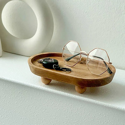 1-Piece Brown Oval Raised Tray