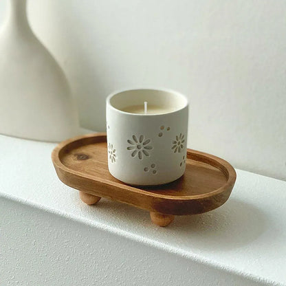 1-Piece Brown Oval Raised Tray