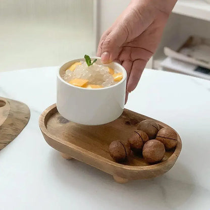 1-Piece Brown Oval Raised Tray