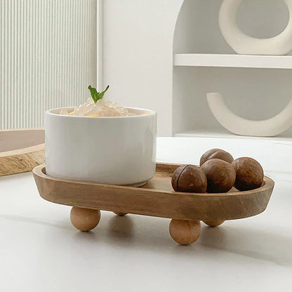 1-Piece Brown Oval Raised Tray