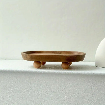 1-Piece Brown Oval Raised Tray