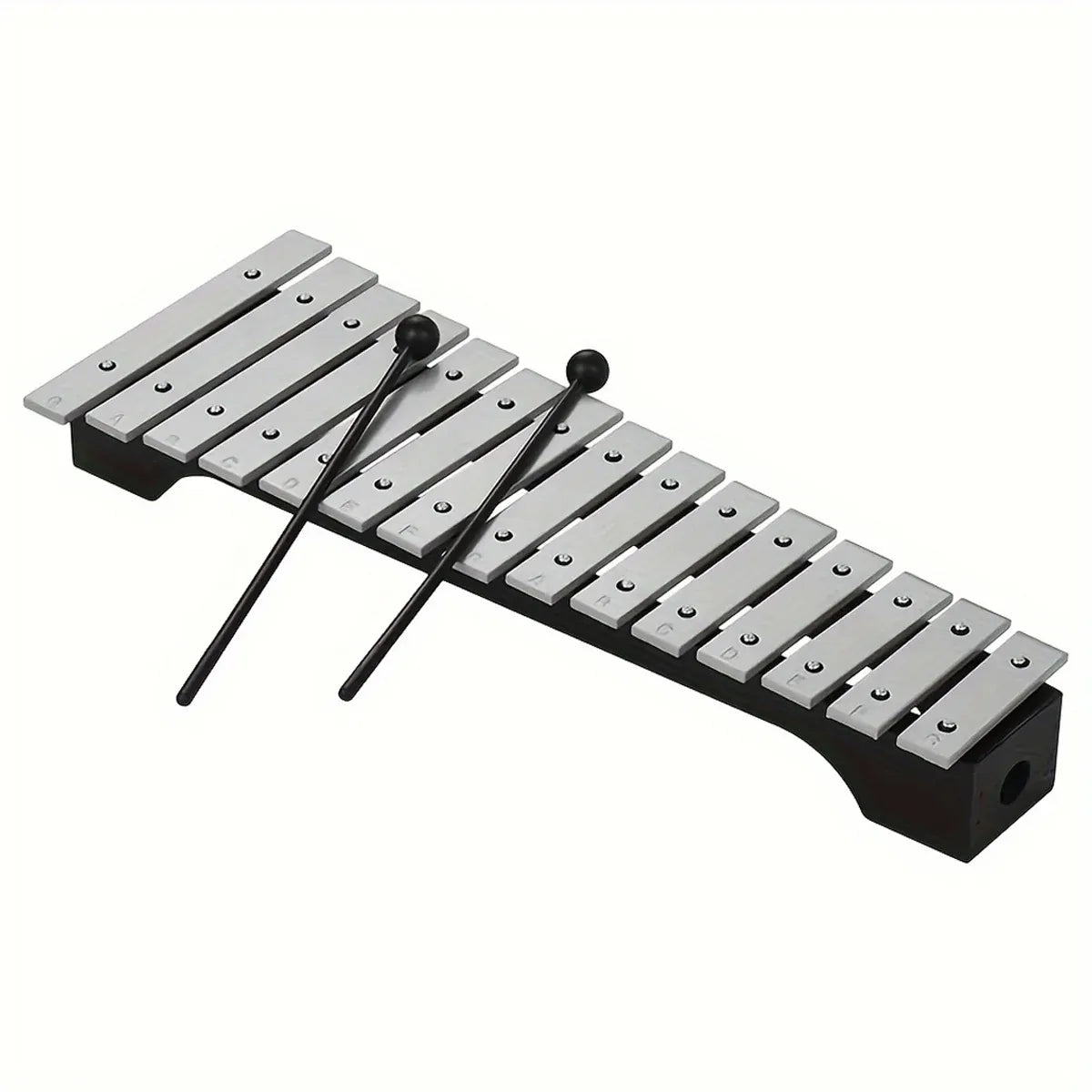 4-Piece 15-Note Glockenspiel Set with Mallets and Carry Bag