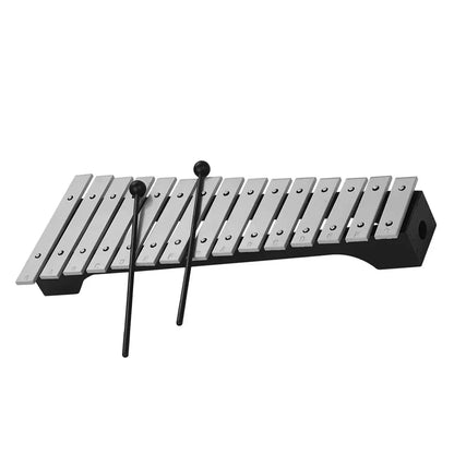 4-Piece 15-Note Glockenspiel Set with Mallets and Carry Bag