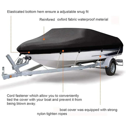 Boat Cover Model Waterproof Outdoor Yacht Dust Protector Hull Shield Blue Tarp - 530x290cm