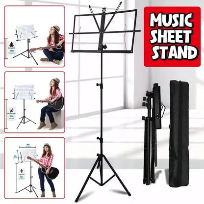 Foldable Sheet Music Stand Tripod with Carry Bag - 1 Pc