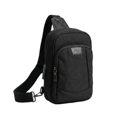 FIB Byron Sling Backpack Bag Travel w/ Single Adjustable Strap - Black