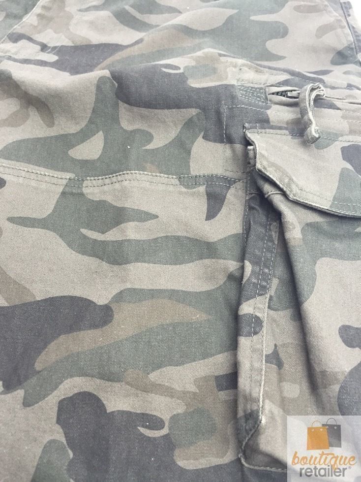 Deluxe Heavy Duty CARGO SHORTS 100% COTTON Drill Summer Work Adjustable - Dark Camouflage - 32""