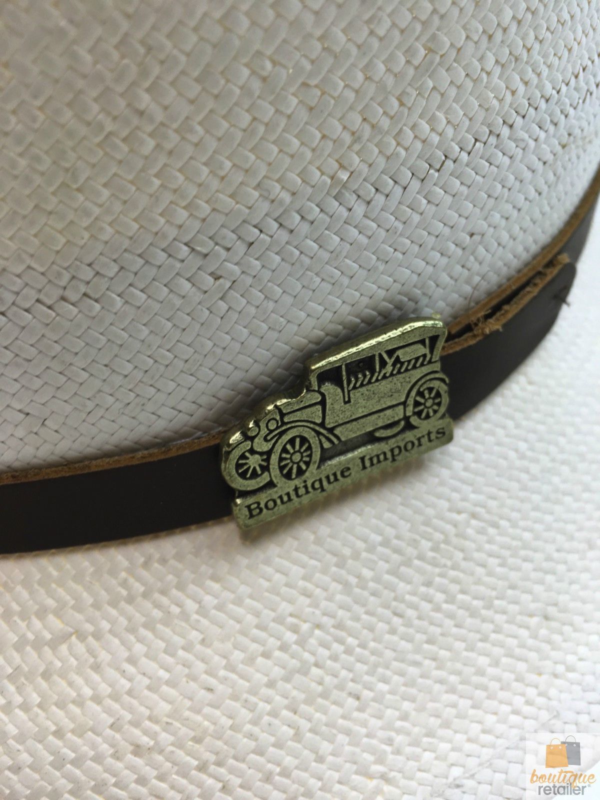 Premium STRAW HAT Panama Trilby Fedora Feather Sun Beach Brim Cap USA Made BR005 - Small (6 3/4"" - 6 7/8"")