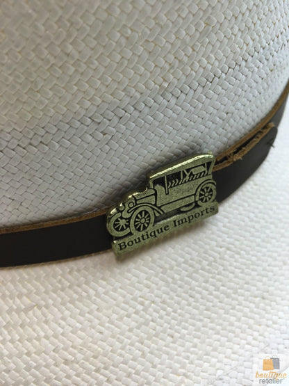 Premium STRAW HAT Panama Trilby Fedora Feather Sun Beach Brim Cap USA Made BR005 - Small (6 3/4"" - 6 7/8"")