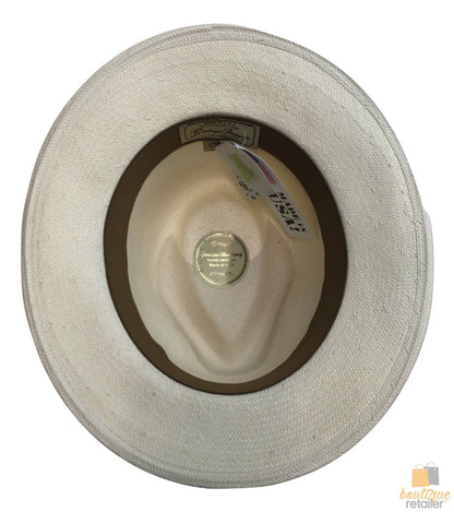Premium STRAW HAT Panama Trilby Fedora Feather Sun Beach Brim Cap USA Made BR005 - Small (6 3/4"" - 6 7/8"")