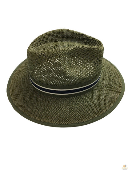Natural Paper Panama Hat Fedora Summer Wide Brim Hat Sun Protection BR233 Sturdy - Medium (57cm)