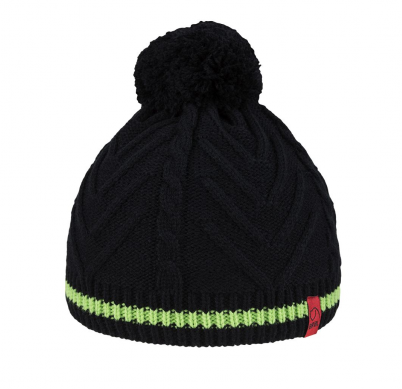 BRBL Dolomiti Merino Wool Blend Pull On BEANIE Warm Winter Hat Pom Pom Knitted - L