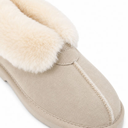Womens UGG Boots Genuine Sheepskin Suede Leather Slippers Warm Shoes - Beige