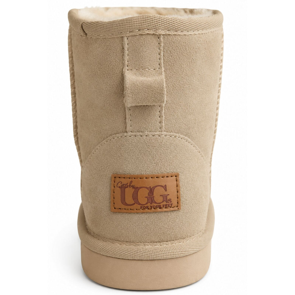Jillaroo Womens UGG Boots Genuine Sheepskin Suede Leather Moccasins - Beige
