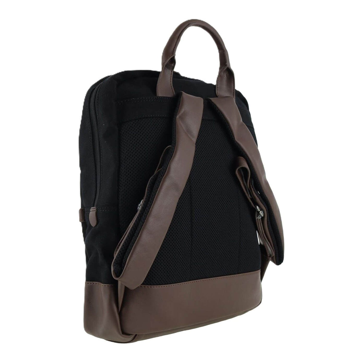 POLICE Wings Mens Canvas Backpack Bag with Laptop Computer Sleeve in Black