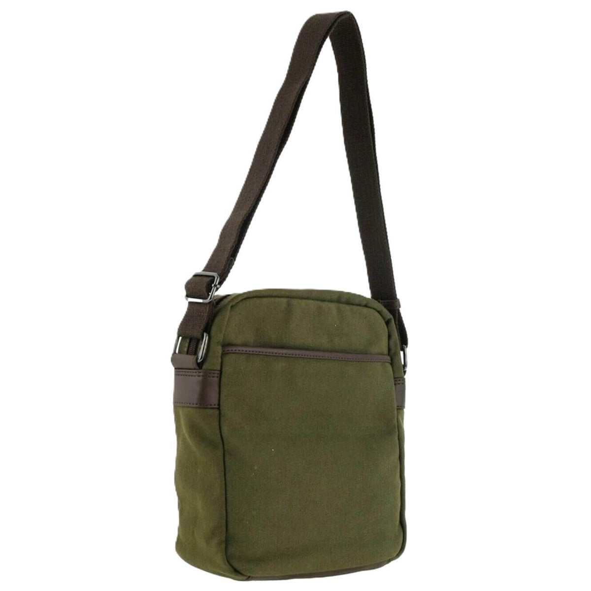 POLICE Wings Mens Canvas Crossbody Bag in Dark Olive