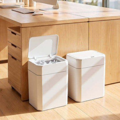 Artiss Rubbish Bin 12L 2-Pack Sensor Kitchen Automatic Motion Touchless White