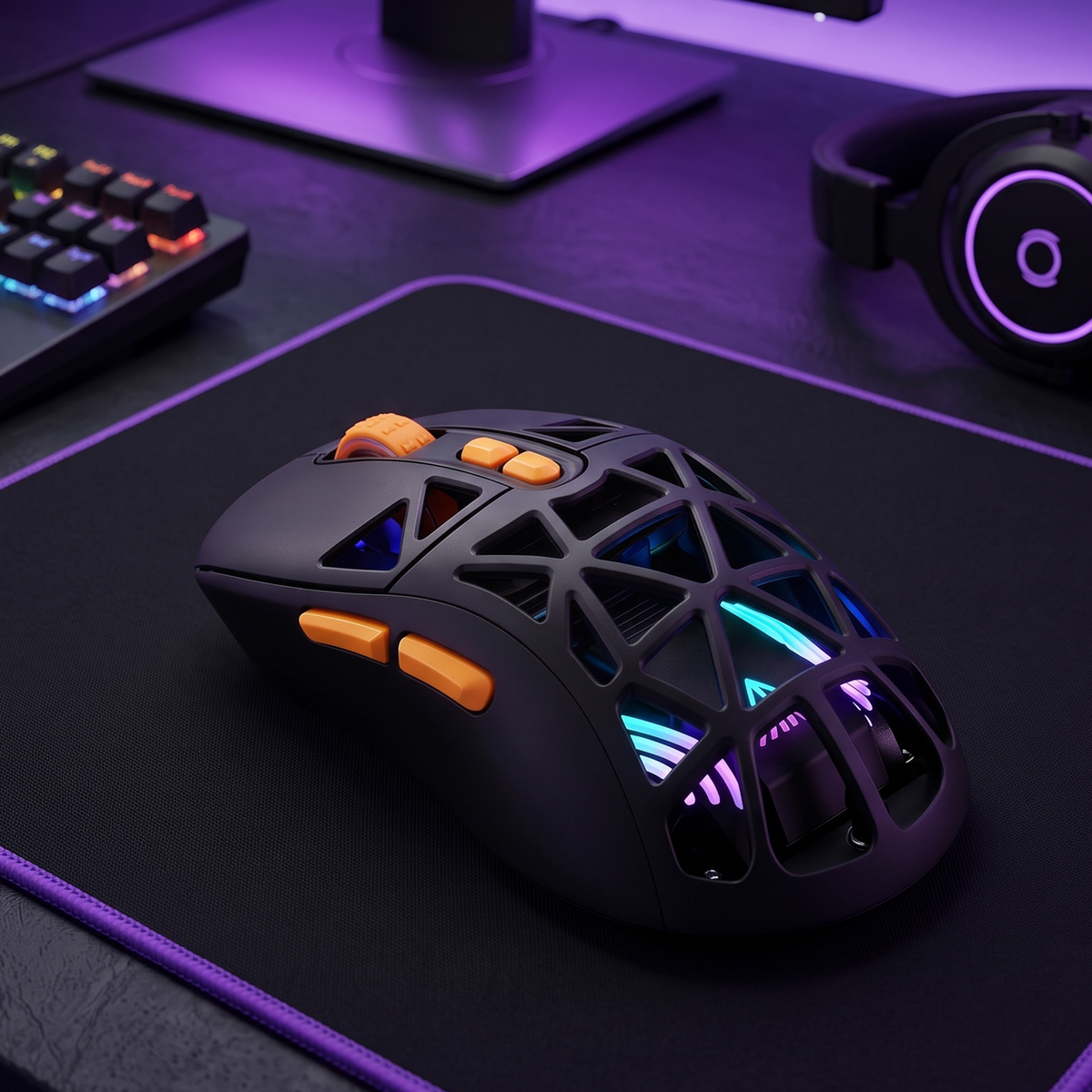 SOLAKAKA SM802 Pro Tri-Mode Gaming Mouse RGB 24000 DPI Hotswap