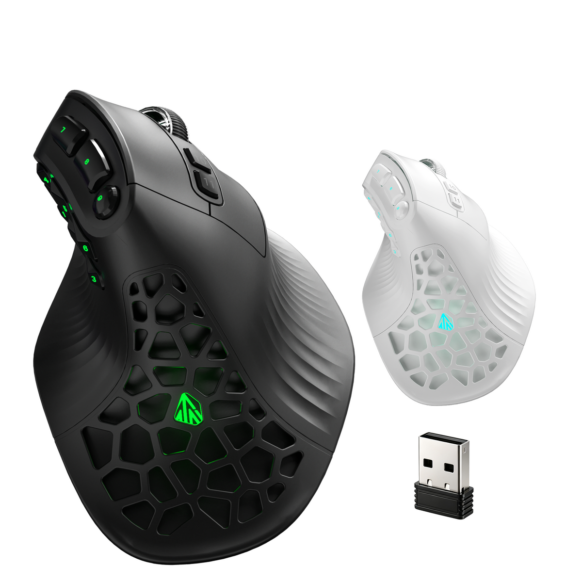 SOLAKAKA E9 Vertical MMO Gaming Mouse Tri-Mode 36000 DPI Ergonomic