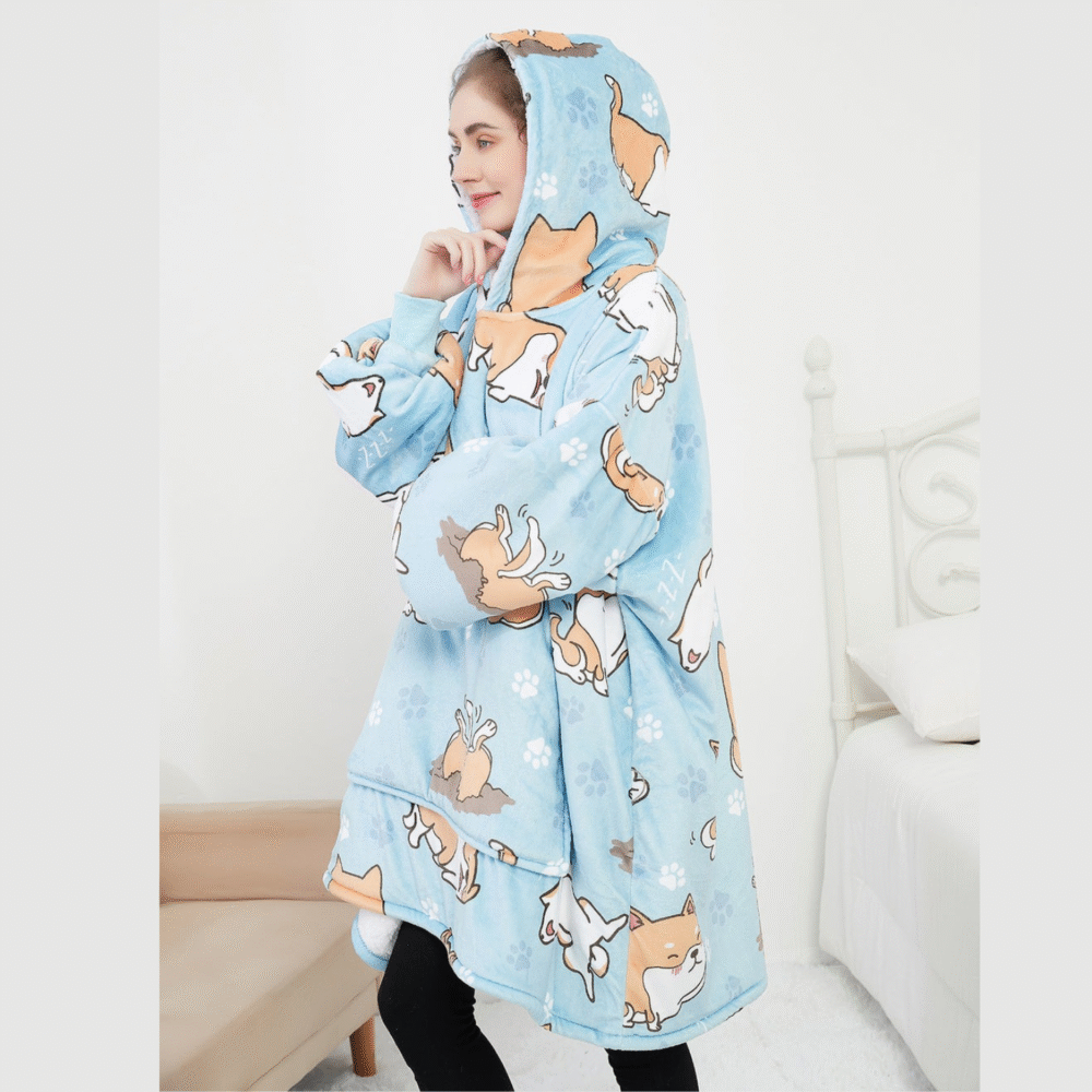 Blue Dog Sherpa Kids Hoodie