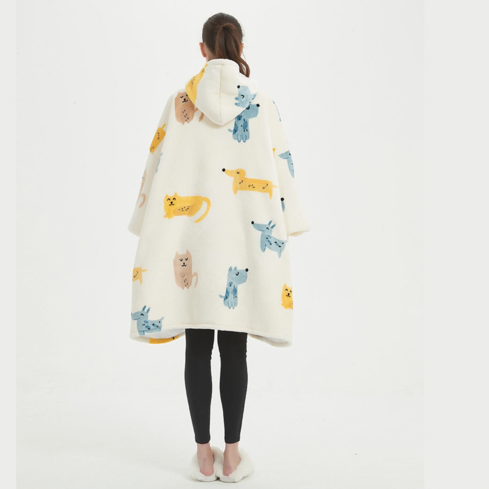 Yellow Dachshund Sherpa kids Hoodie