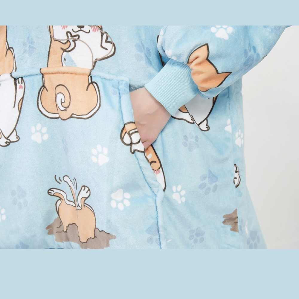 Blue Dog Sherpa Kids Hoodie