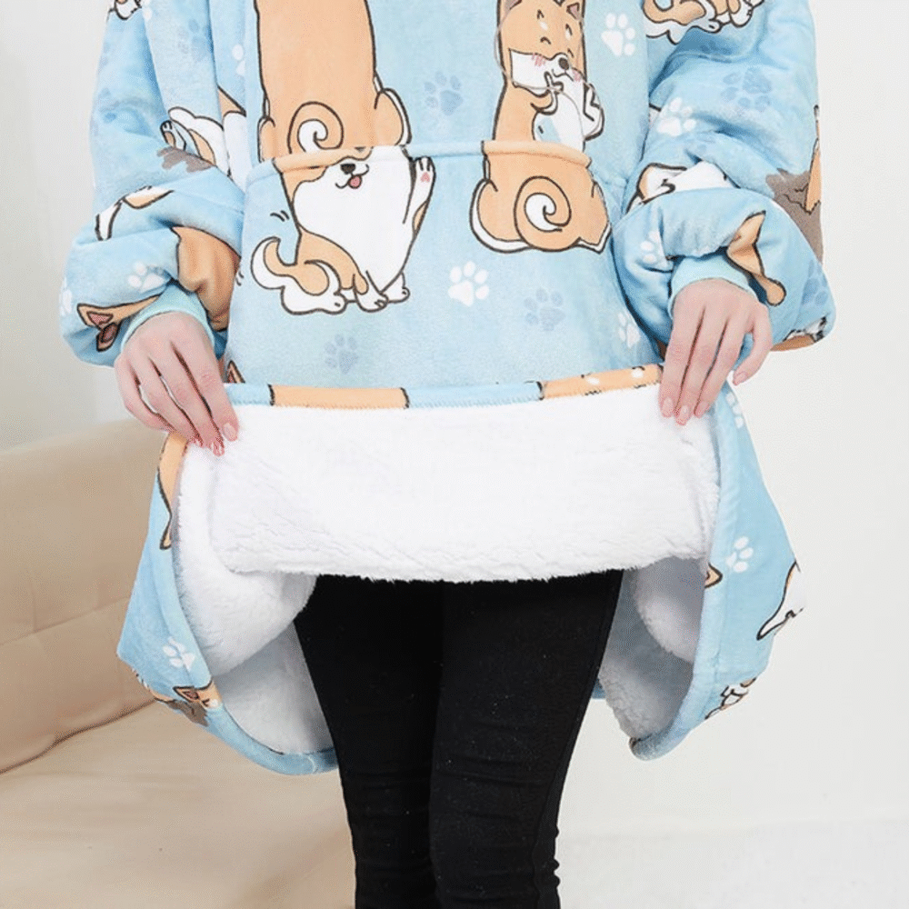 Blue Dog Sherpa Kids Hoodie