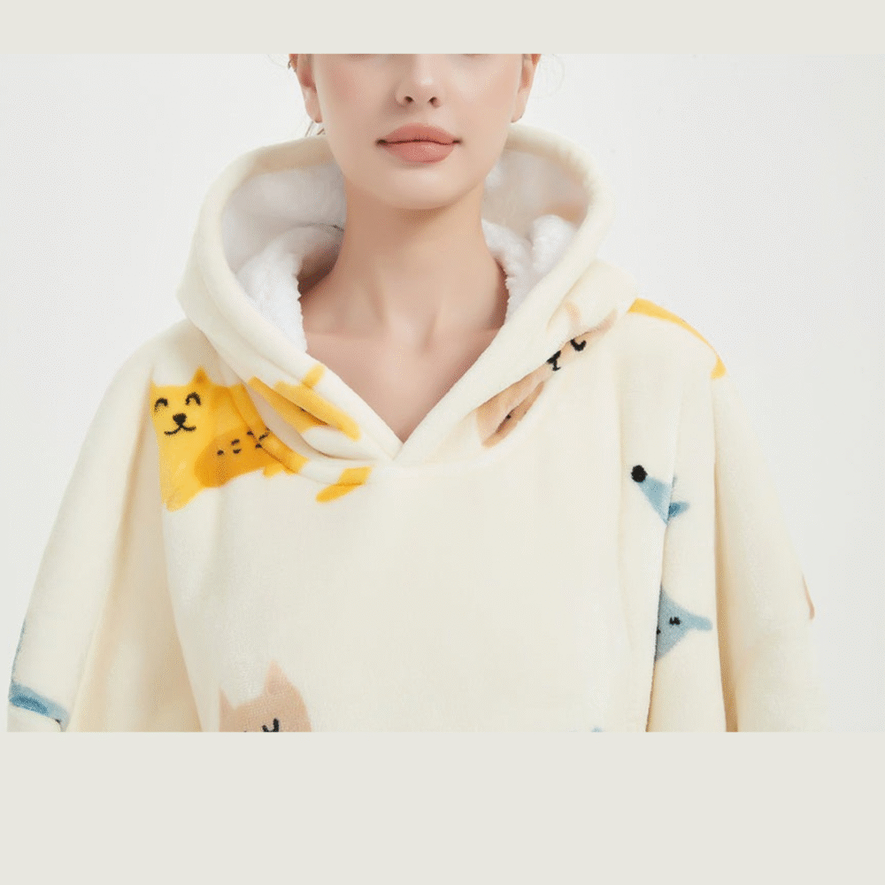 Yellow Dachshund Sherpa kids Hoodie