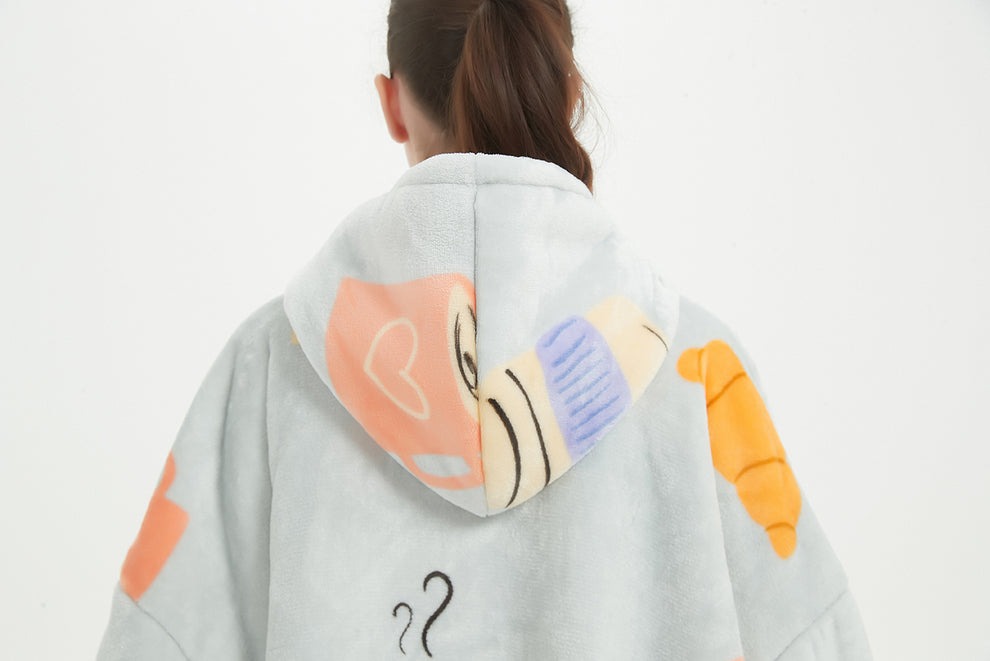 Grey coffee Sherpa kids hoodie