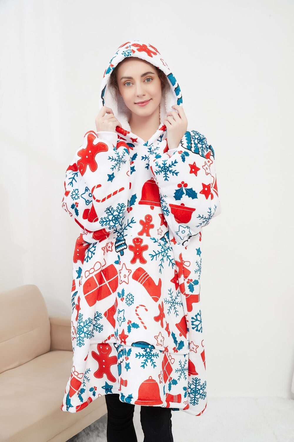 Christmas Sherpa Kids Hoodie - Image 2