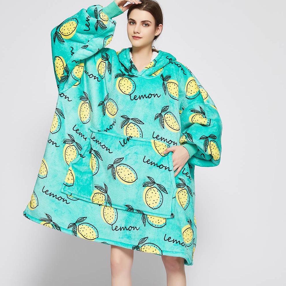 Lemon Sherpa Kids Hoodie - Image 2