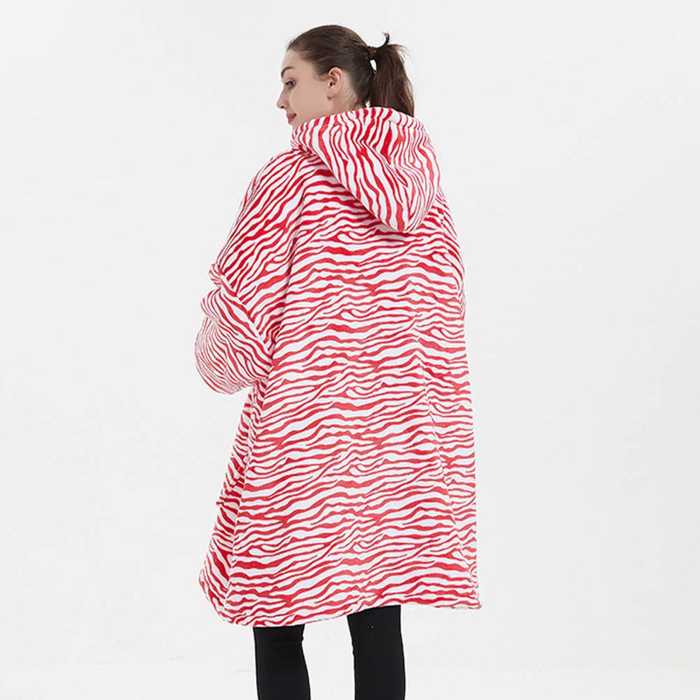Red Zebra Sherpa Hoodie