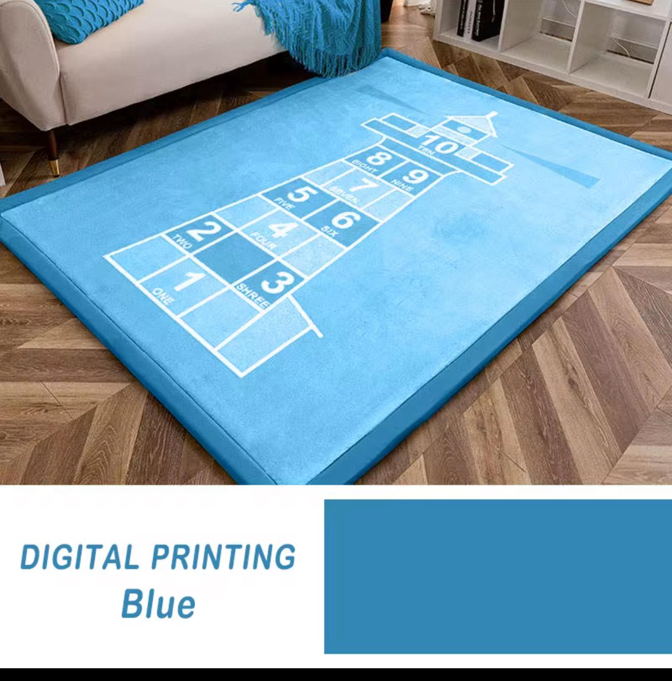 TATAMI MEMORY FOAM MAT DIGITAL PRINTING BLUE