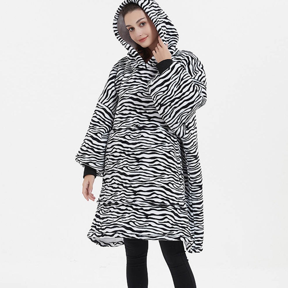Zebra Sherpa Hoodie