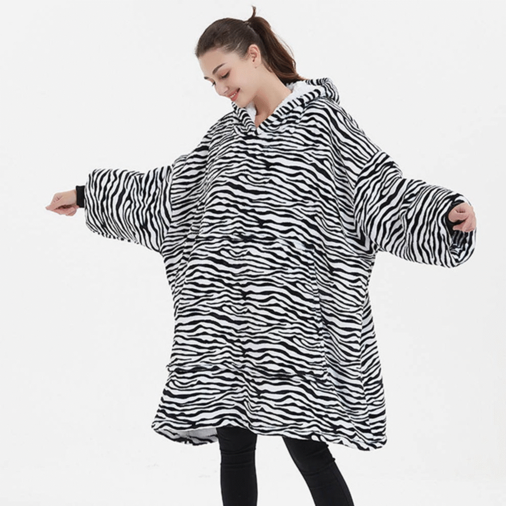 Zebra Sherpa Hoodie