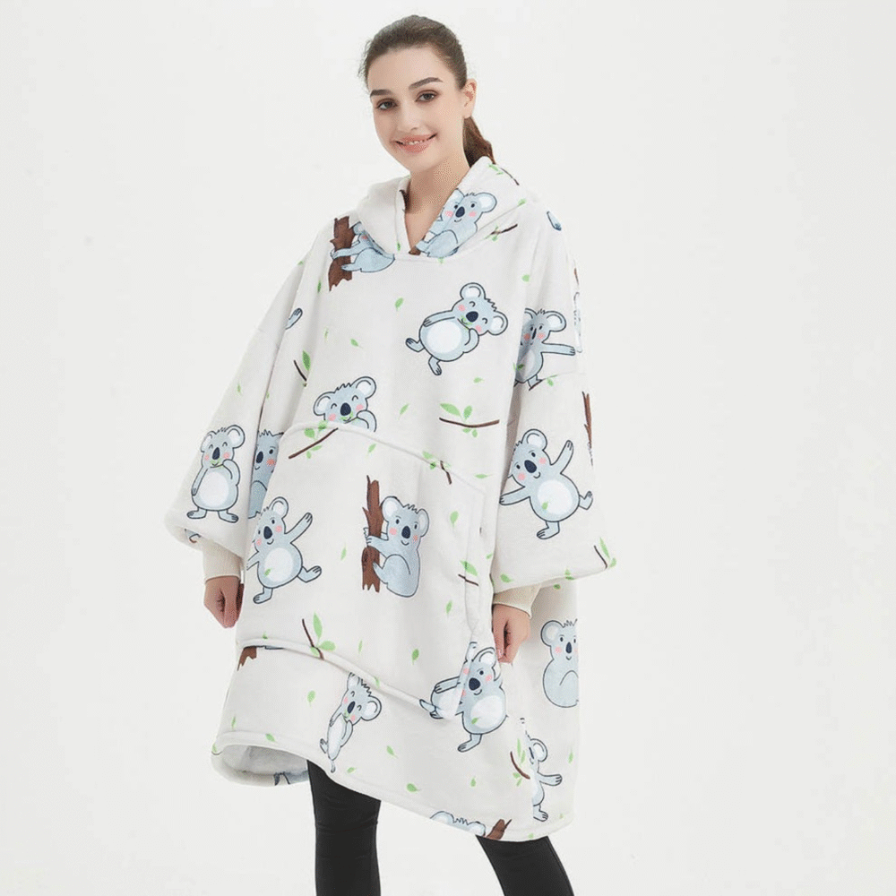 White Koala Sherpa Kids Hoodie