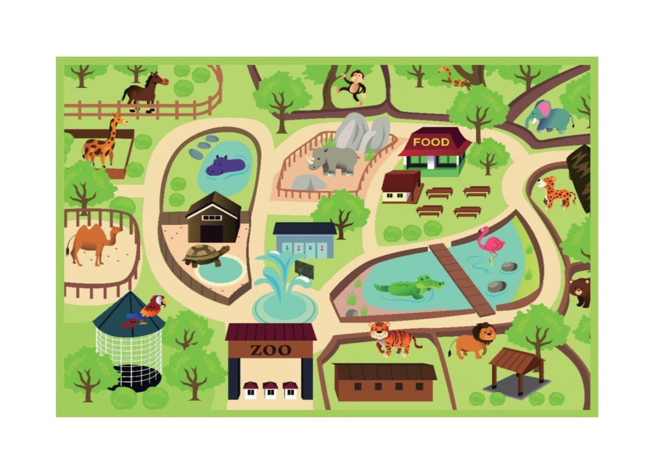 TATAMI MEMORY FOAM ZOO PLAY MAT SIZE 2m x 3m (3.5cm)