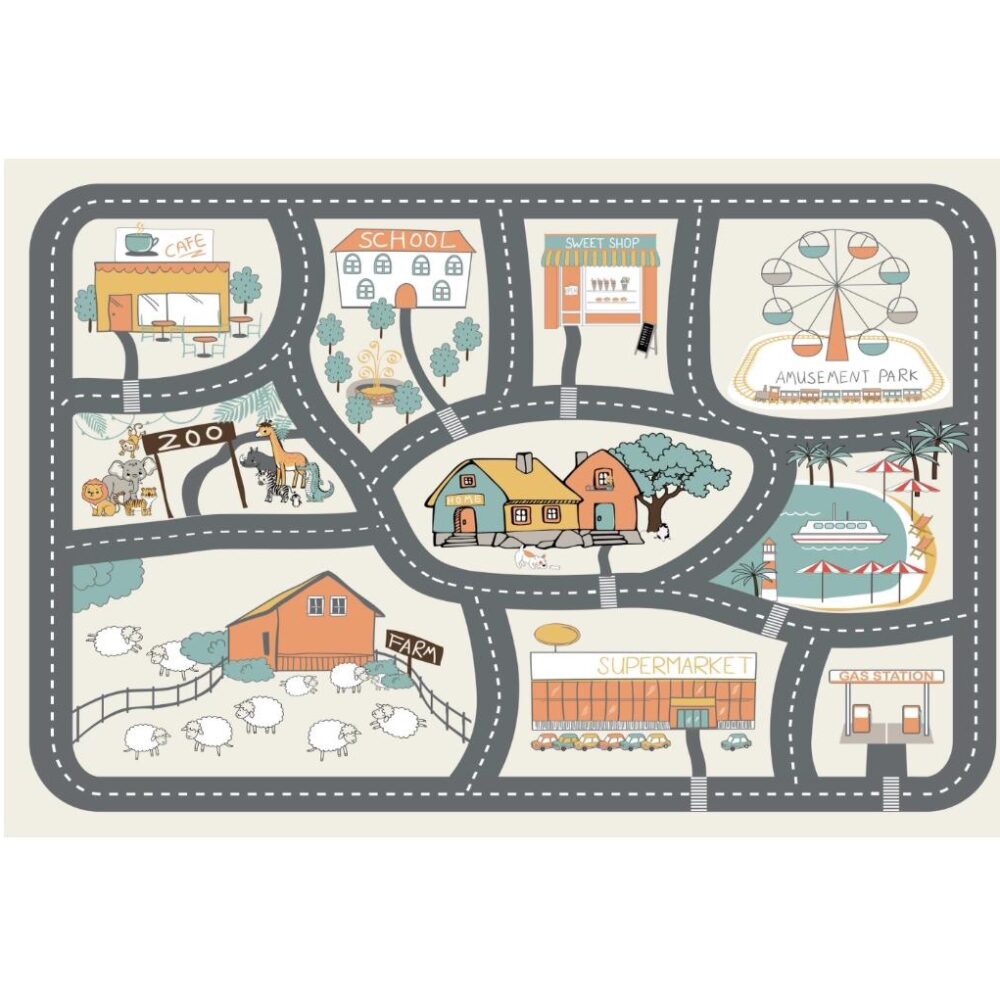 TATAMI MEMORY FOAM CITY PLAY MAT SIZE 2m x 3m