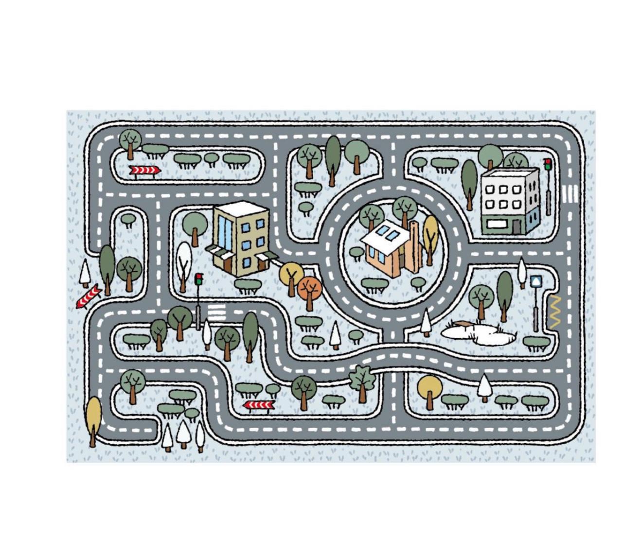 TATAMI MEMORY FOAM ROAD PLAY MAT size 2m x 3m (3.5cm)